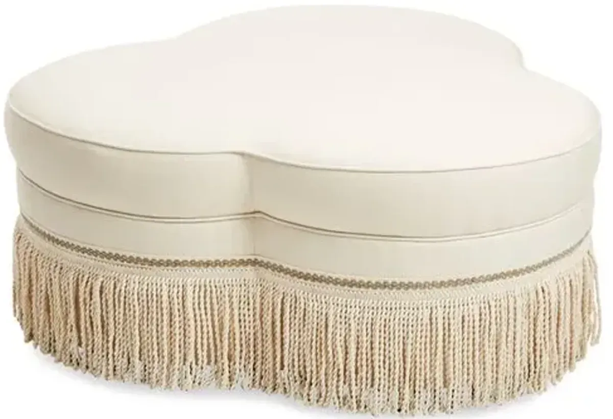 Portsmouth Ottoman - Cream Linen - Beige