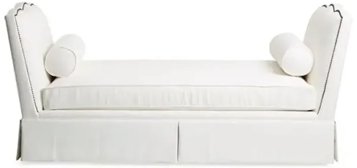 Cheshire Skirted Daybed - White - Comfortable, Sturdy