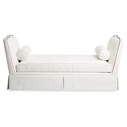 Cheshire Skirted Daybed - White - Comfortable, Sturdy