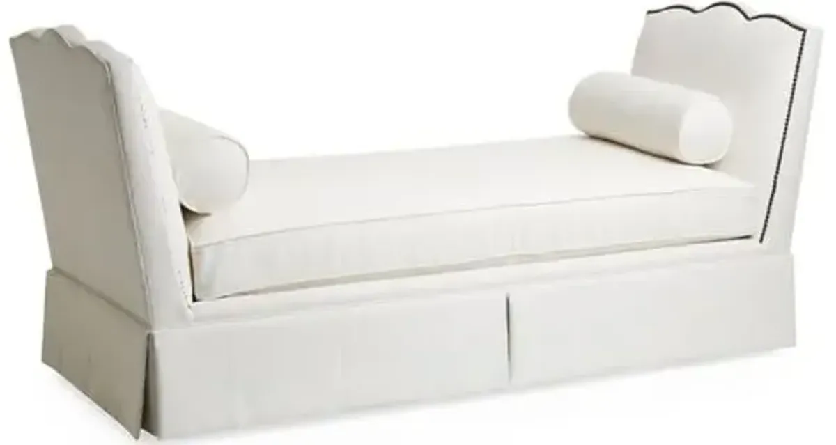 Cheshire Skirted Daybed - White - Comfortable, Sturdy