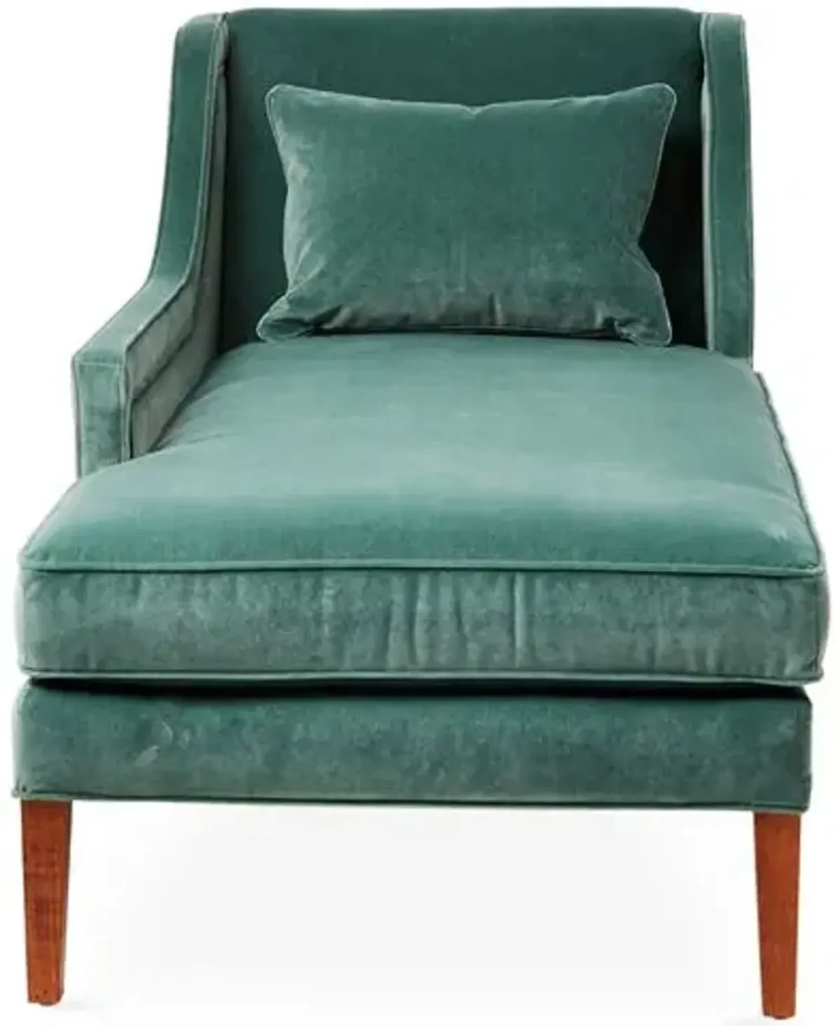 Roslin Left-Facing Chaise - Jade Velvet - Green - Comfortable, Sturdy, Stylish