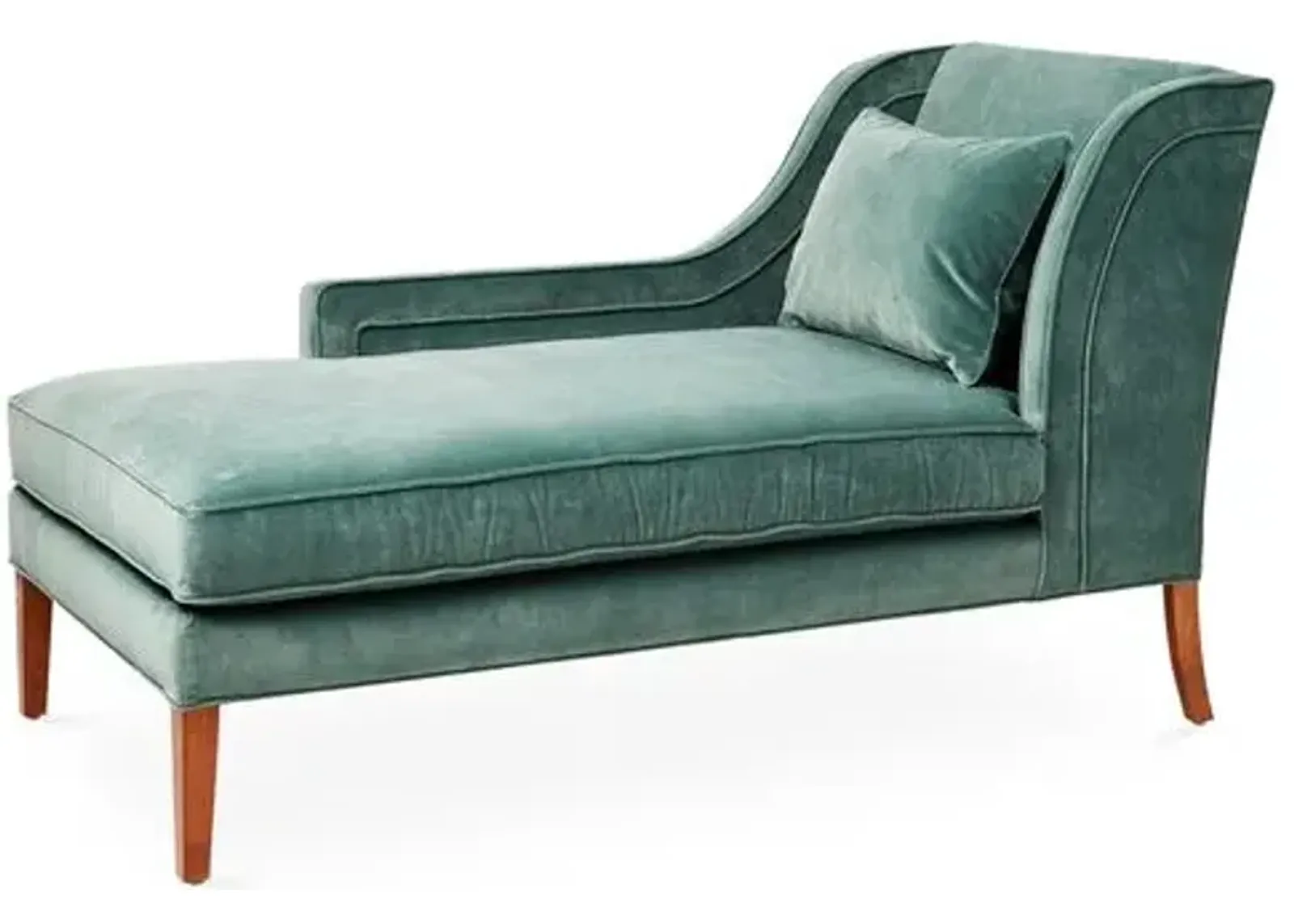 Roslin Left-Facing Chaise - Jade Velvet - Green - Comfortable, Sturdy, Stylish