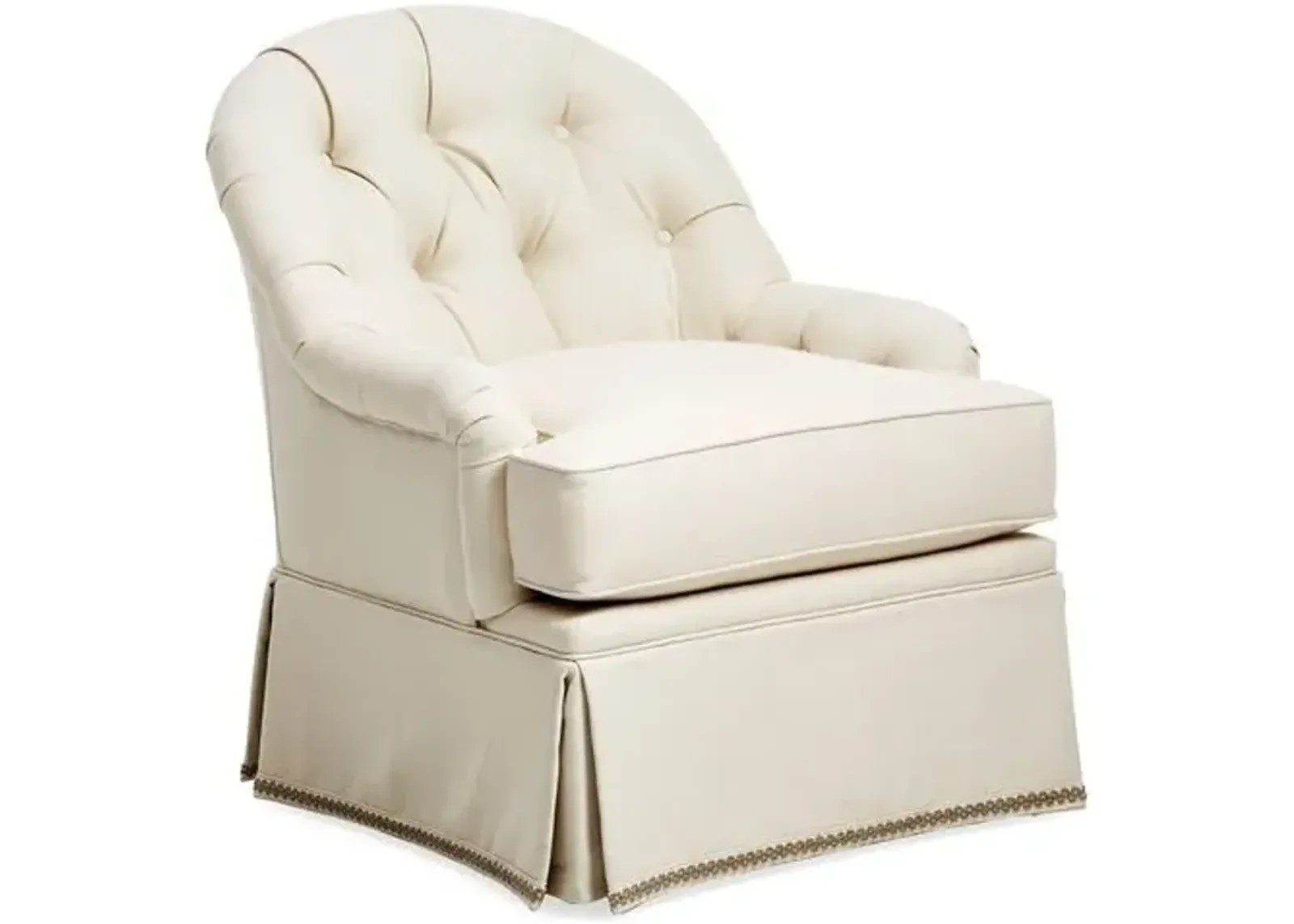 Marlowe Swivel Club Chair - Cream Linen