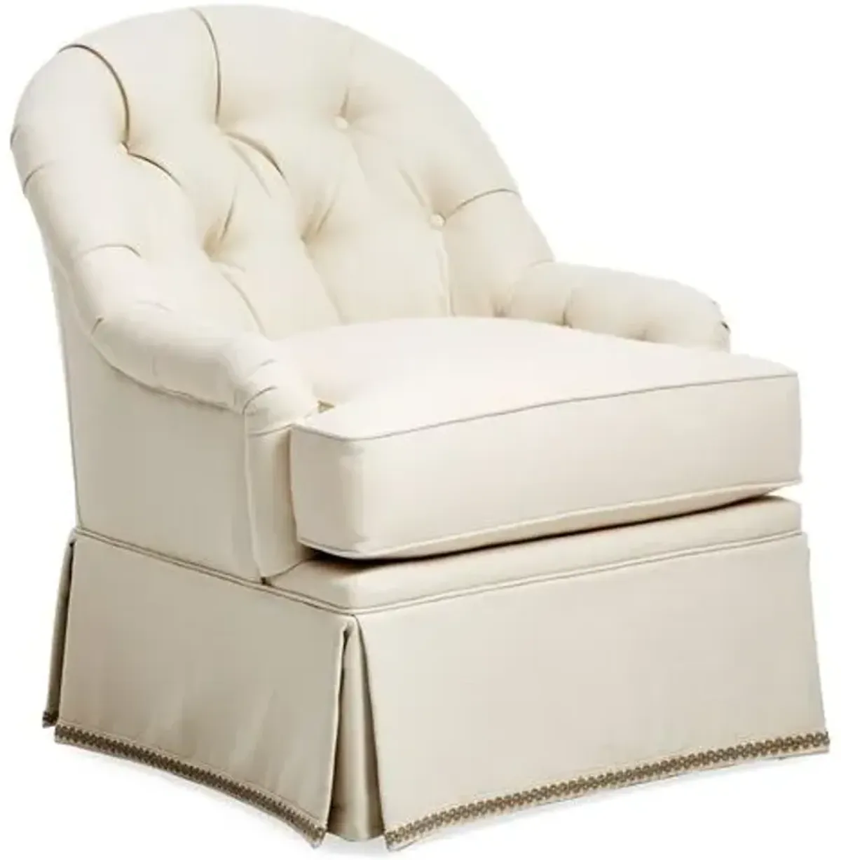 Marlowe Swivel Club Chair - Cream Linen