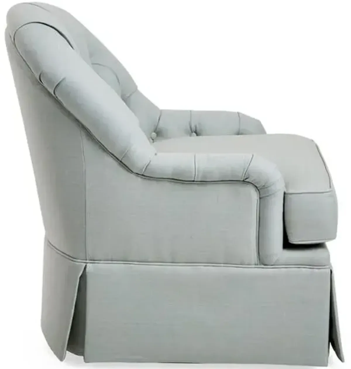 Marlowe Swivel Club Chair - Sea Linen