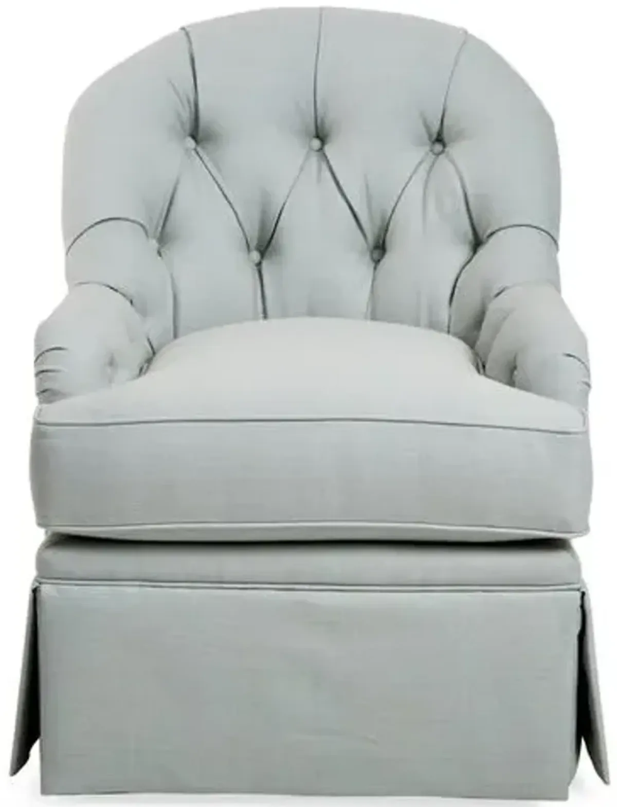 Marlowe Swivel Club Chair - Sea Linen