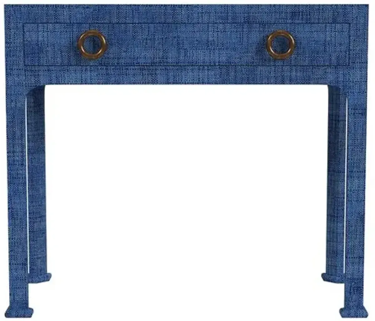 Kos Raffia Console Table - Blue