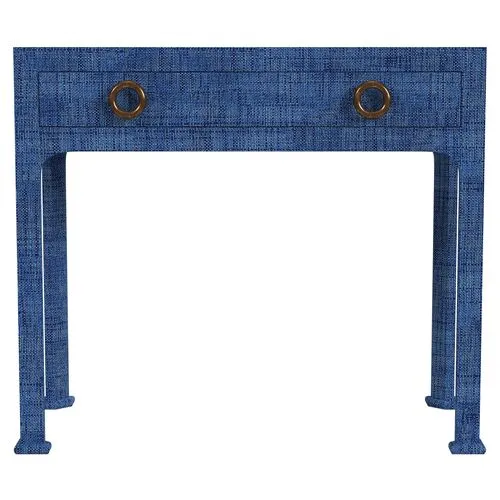 Kos Raffia Console - Blue