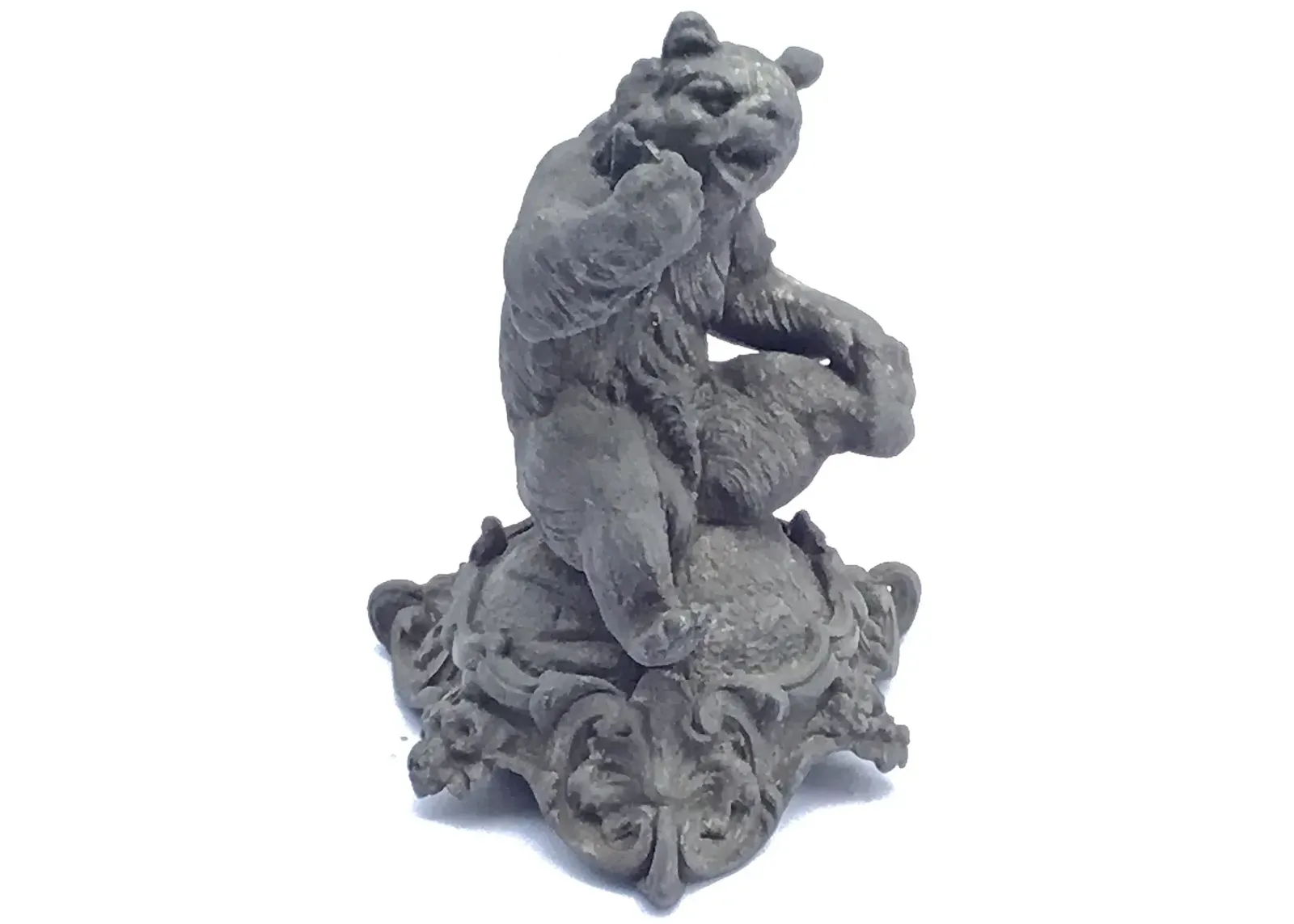 Antique Cast Iron Bear Figurine - Vermilion Designs - Gray