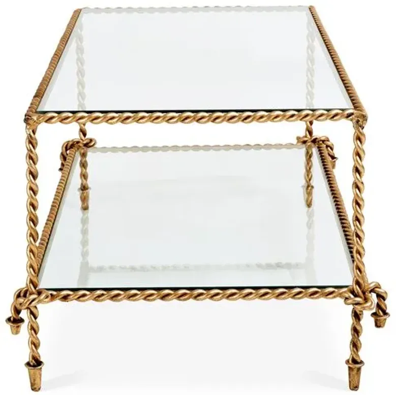 Hyannis Coffee Table - Antiqued Gold