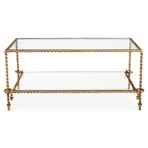 Hyannis Coffee Table - Antiqued Gold