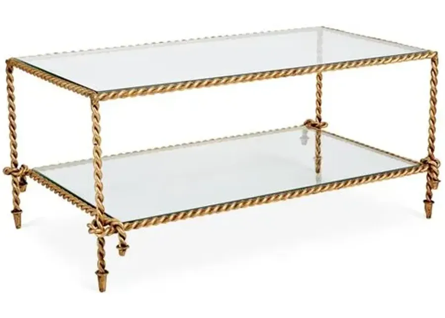 Hyannis Coffee Table - Antiqued Gold