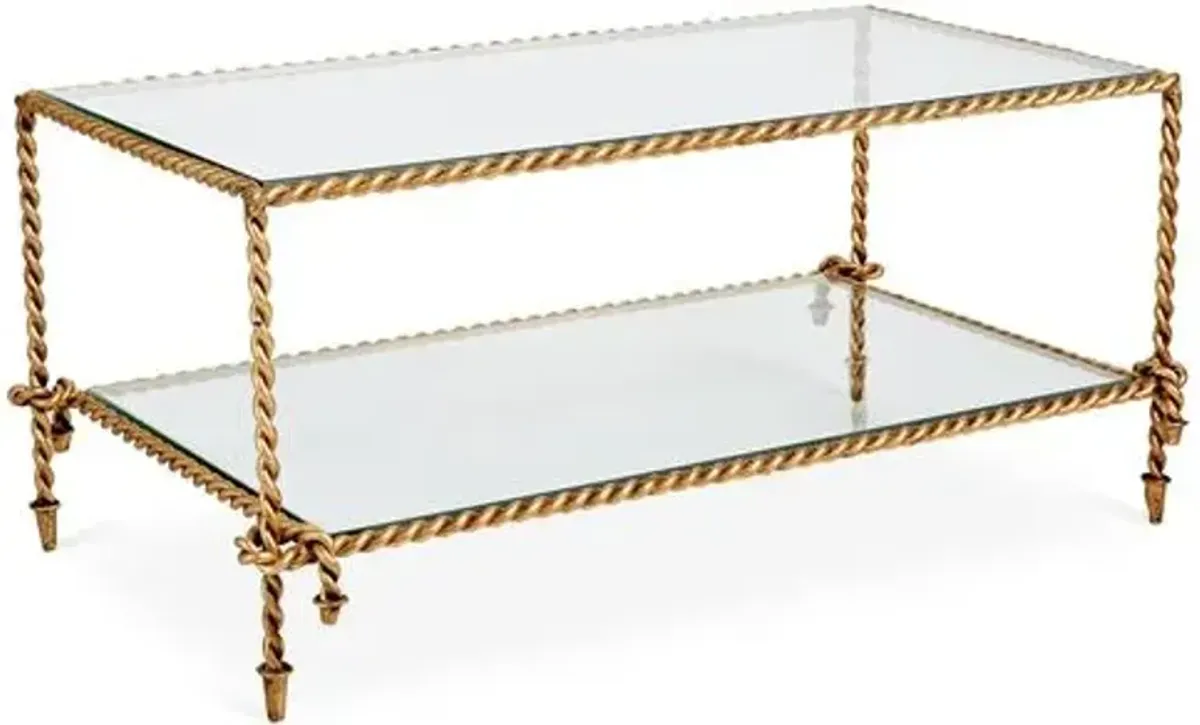 Hyannis Coffee Table - Antiqued Gold