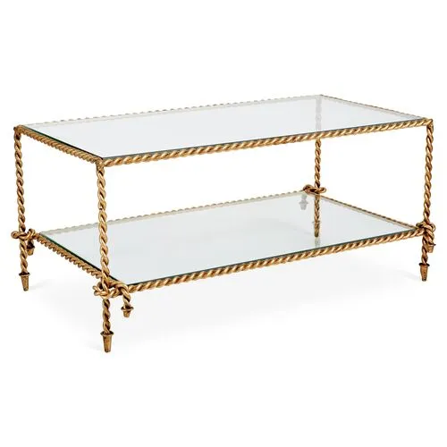 Hyannis Coffee Table - Antiqued Gold