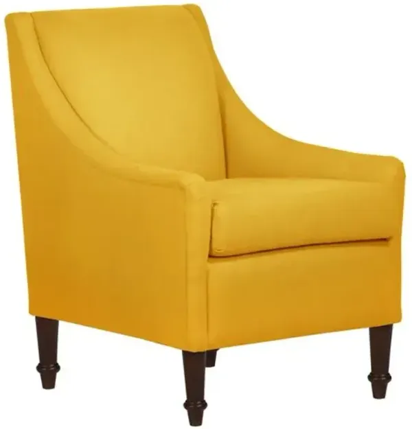 Holmes Linen Accent Chair - Yellow, Comfortable, Durable