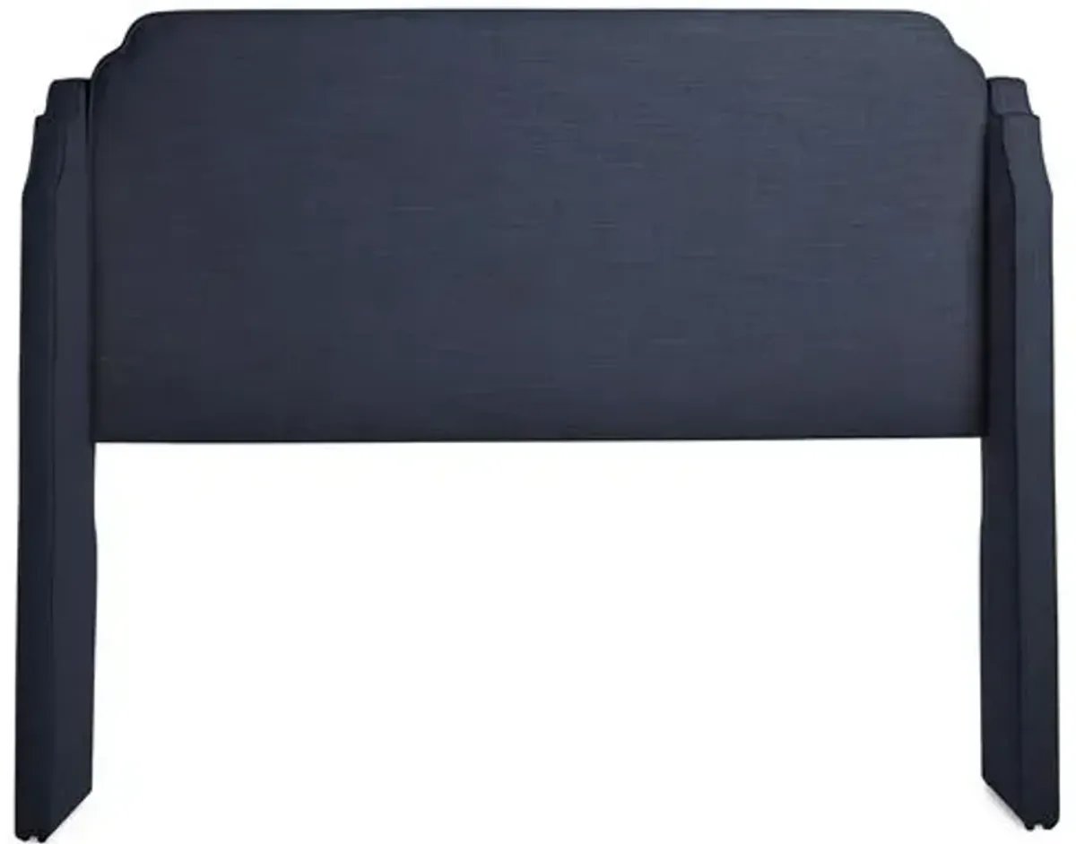 Aurora Linen Wingback Headboard - Blue