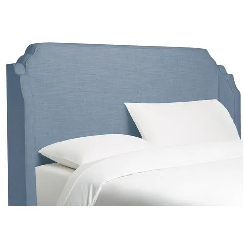 Aurora Linen Wingback Headboard - Blue