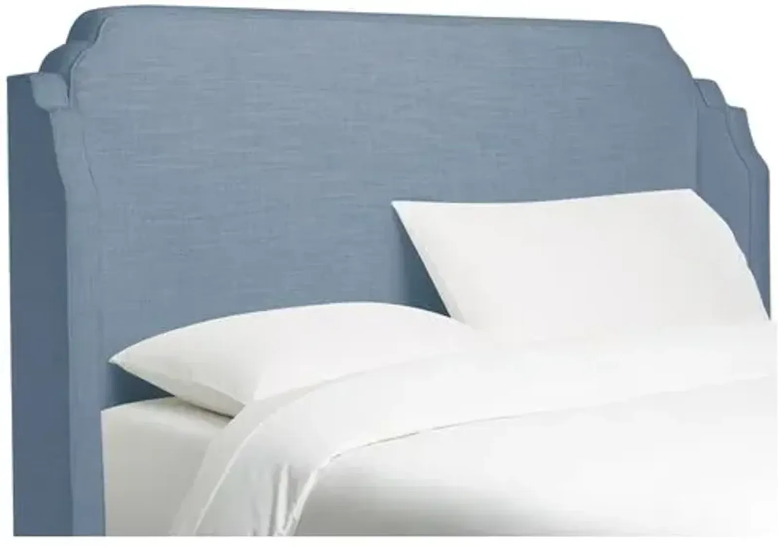 Aurora Linen Wingback Headboard - Blue