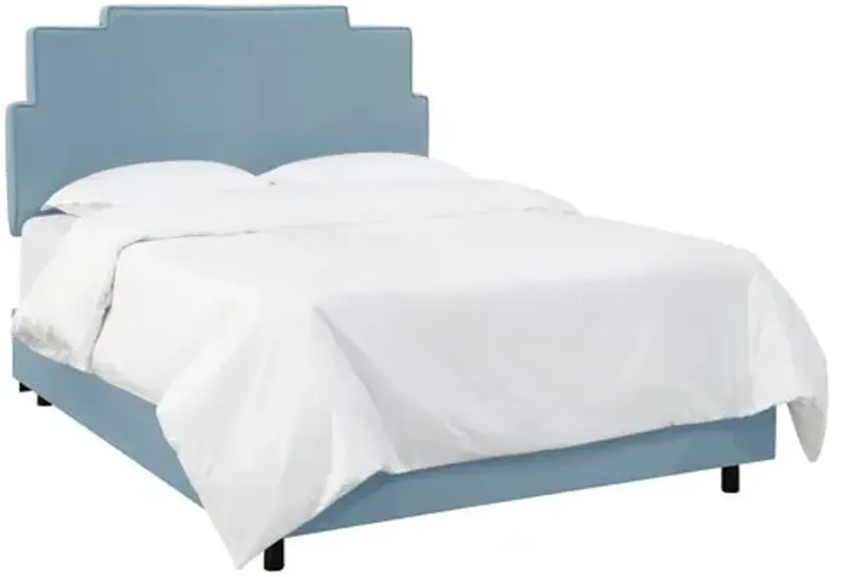 Paxton Linen Bed - Blue