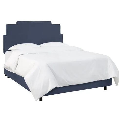 Paxton Linen Bed - Blue