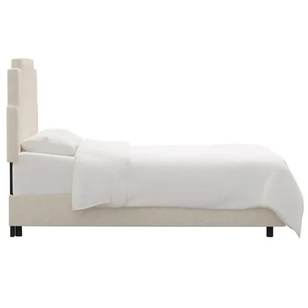 Paxton Linen Bed - Beige