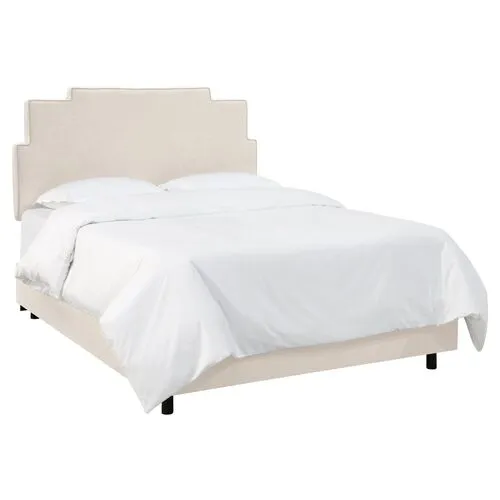 Paxton Linen Bed - Beige