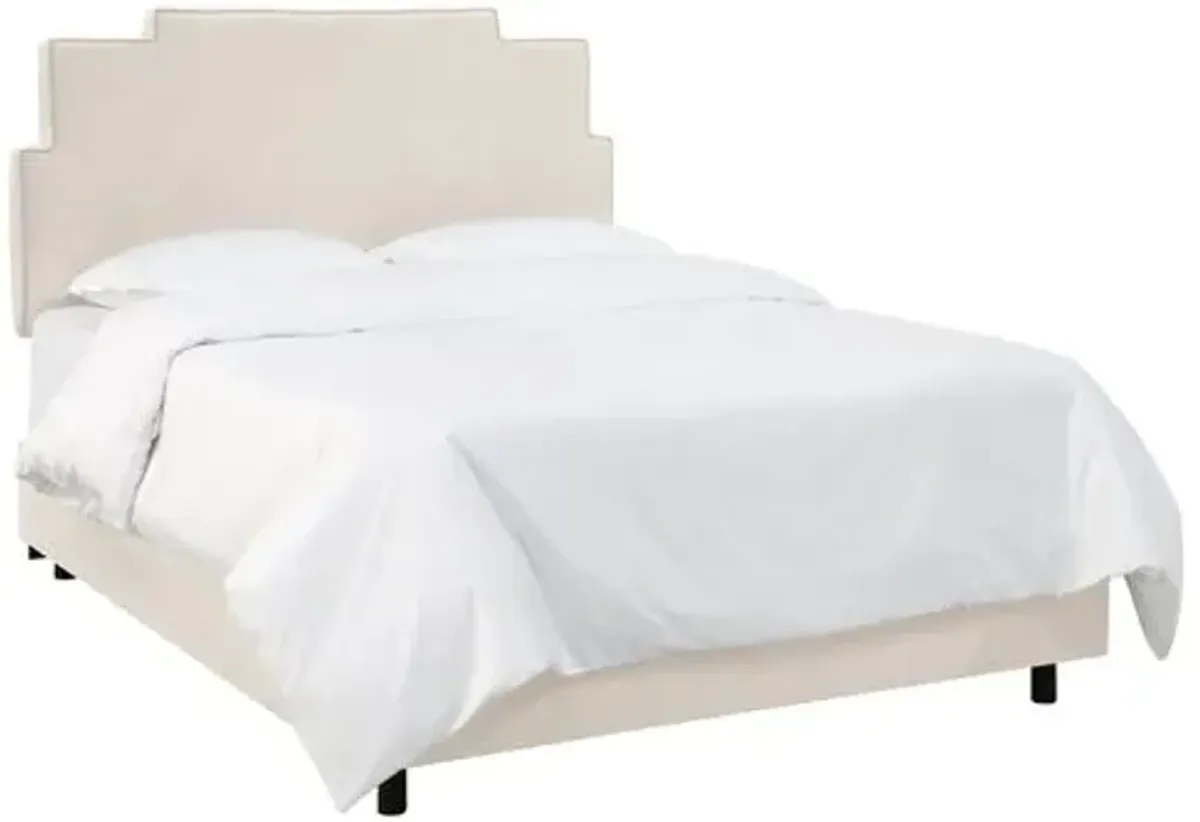 Paxton Linen Bed - Beige