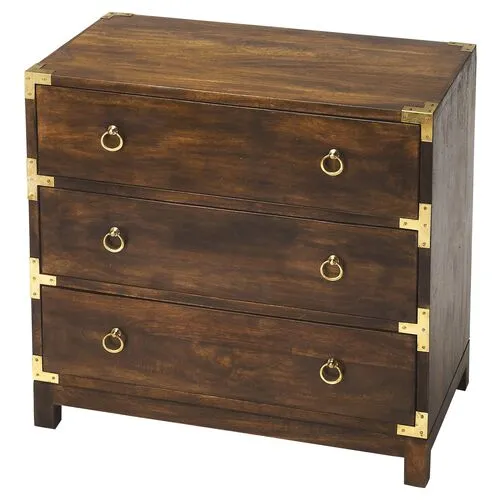 Lena Campaign Dresser - Brown/Gold