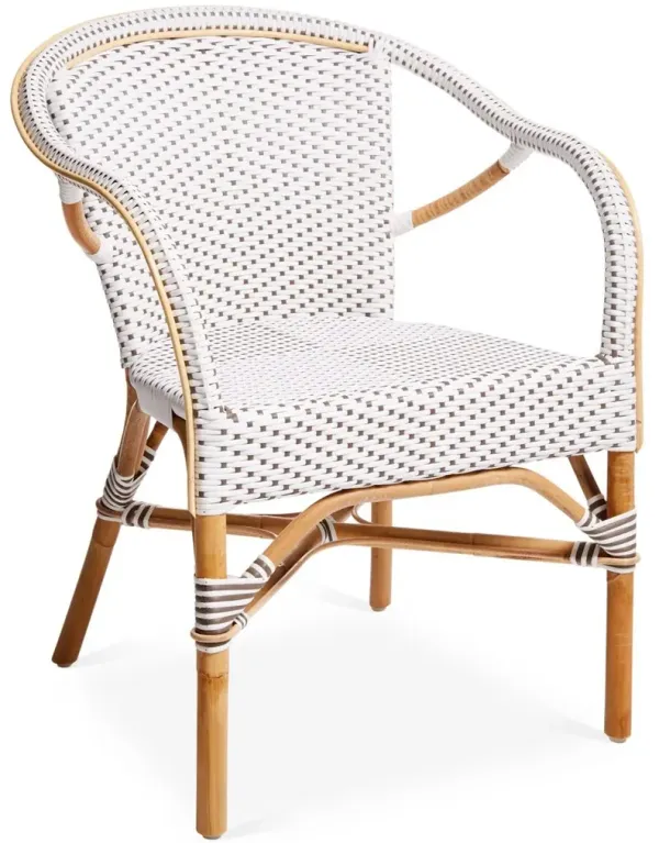 Madeleine Armchair, White/Cappuccino
