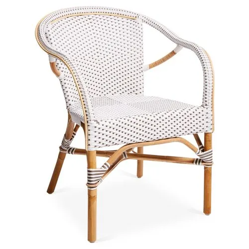 Madeleine Outdoor Armchair - White/Cappuccino - Sika Design