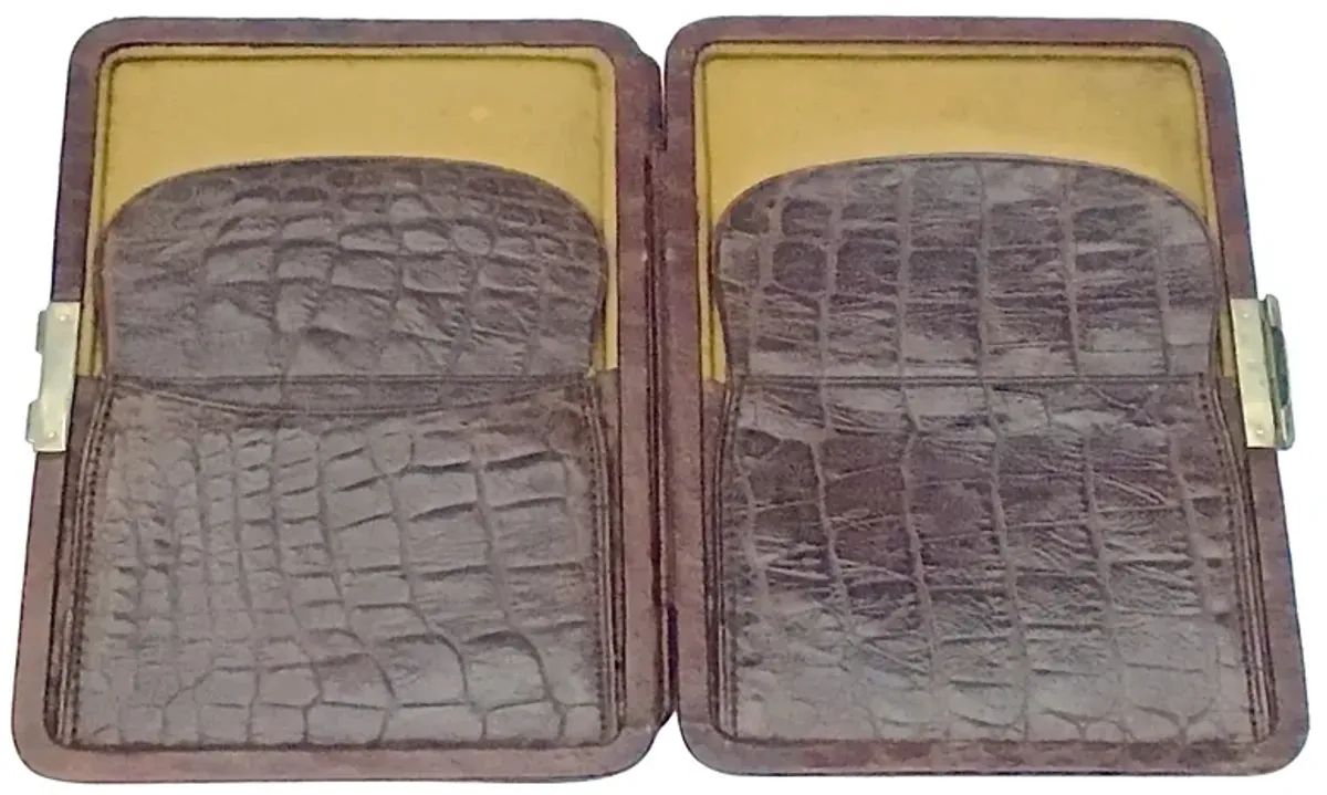 Alligator Card Case - Vermilion Designs - Brown