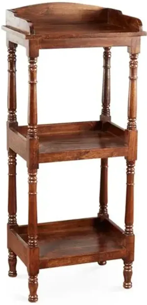 Concord 3-Tier Bookcase - Pecan - Handcrafted