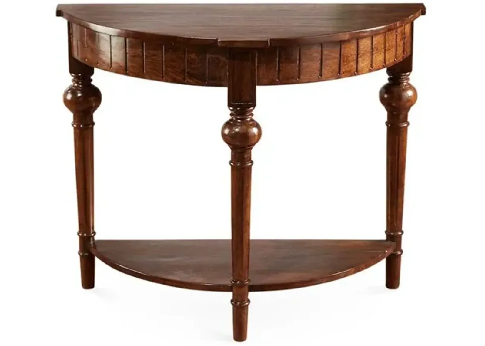 Manchester Demilune Console - Pecan - Brown