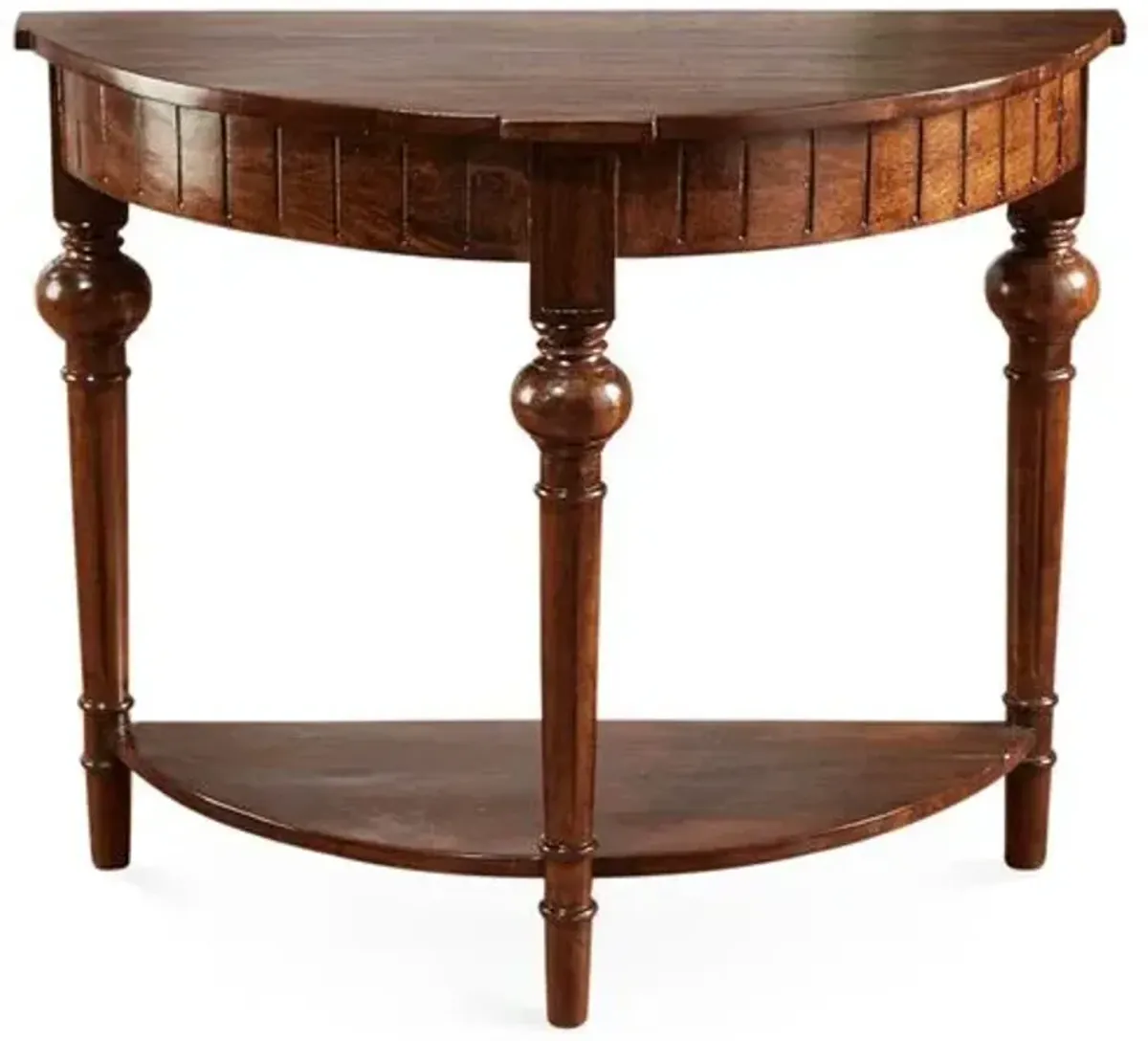 Manchester Demilune Console - Pecan - Brown