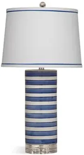 Regatta Stripe Table Lamp - Blue/White