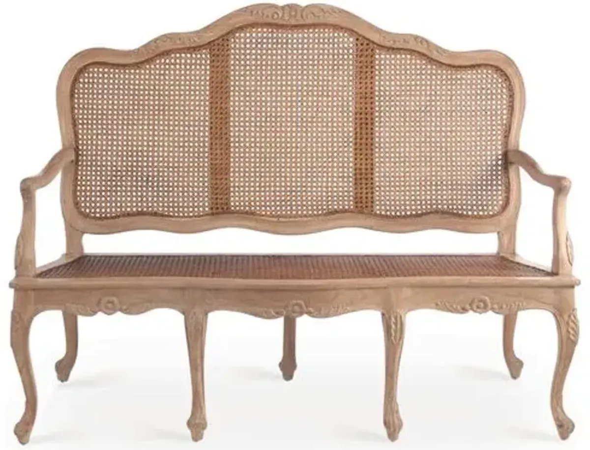 Cane Three-Seat Sofa - Natural - Handcrafted