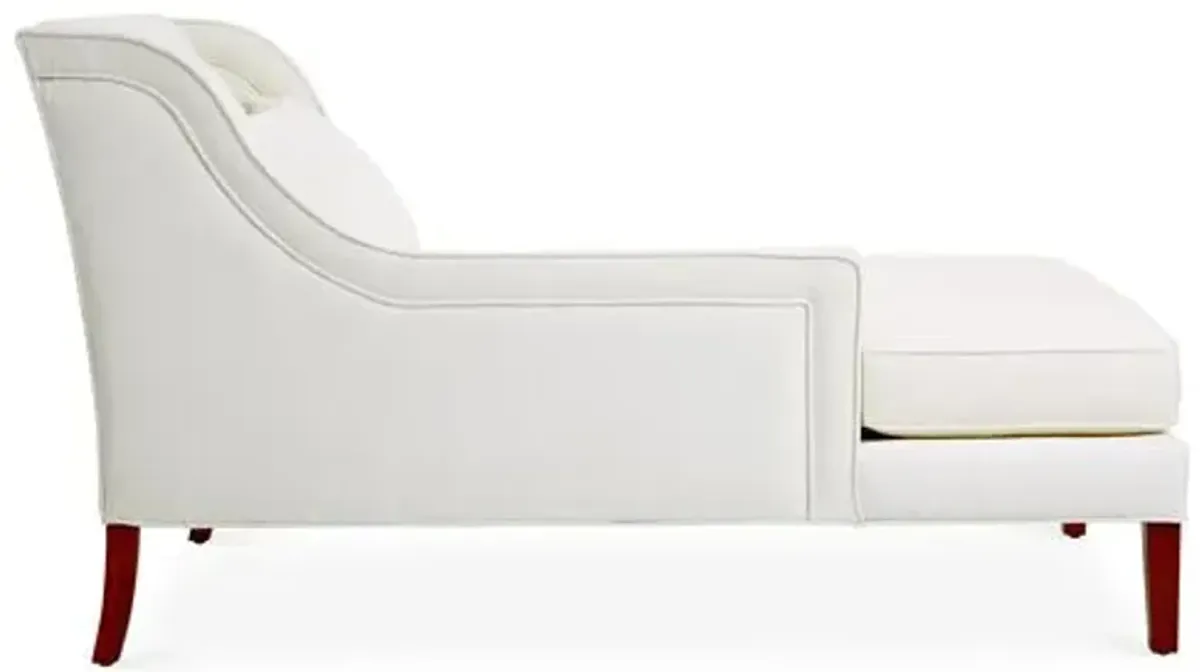 Roslin Left-Facing Chaise - White Linen - Comfortable, Sturdy, Stylish