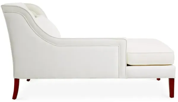Roslin Left-Facing Chaise, White Linen