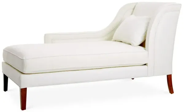 Roslin Left-Facing Chaise, White Linen