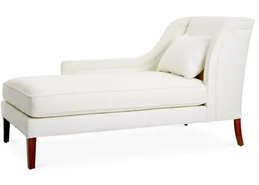 Roslin Left-Facing Chaise - White Linen - Comfortable, Sturdy, Stylish