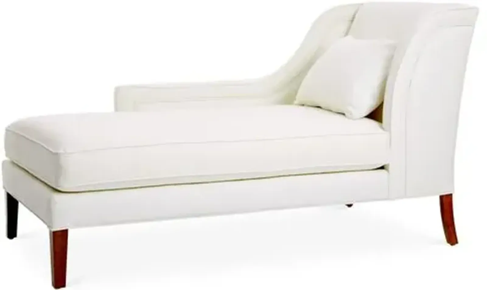 Roslin Left-Facing Chaise - White Linen - Comfortable, Sturdy, Stylish