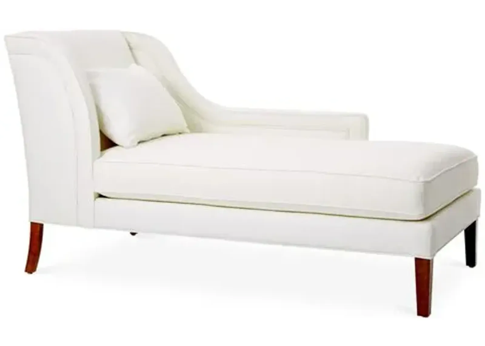 Roslin Right-Facing Chaise - White Linen - Comfortable, Sturdy, Stylish