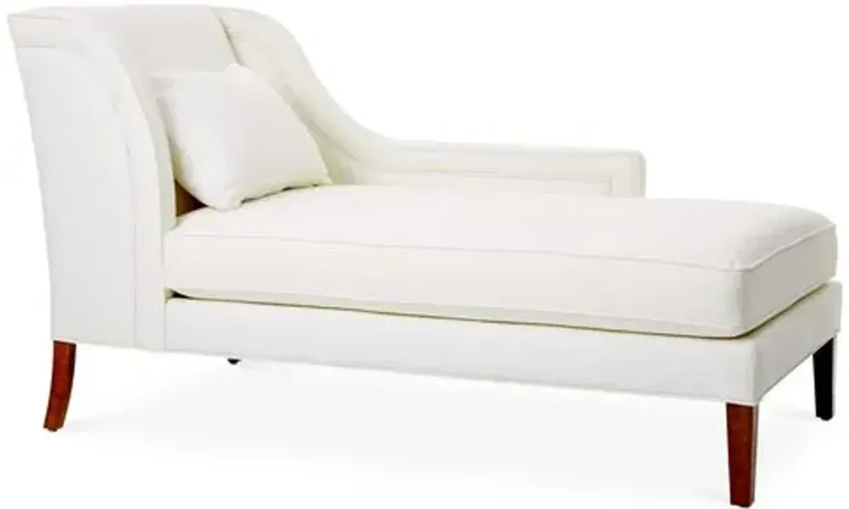 Roslin Right-Facing Chaise - White Linen - Comfortable, Sturdy, Stylish