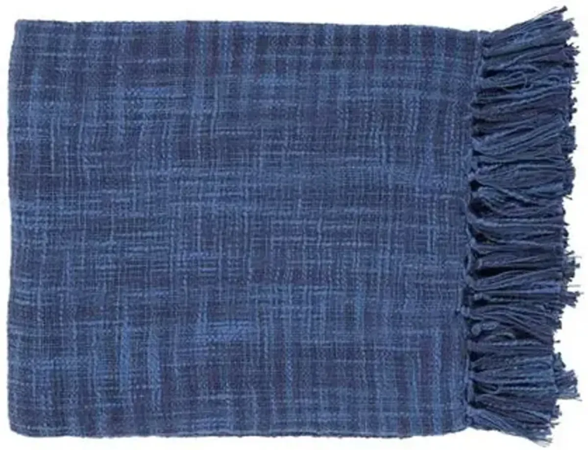 Tori Throw - Cobalt/Navy, Fringed