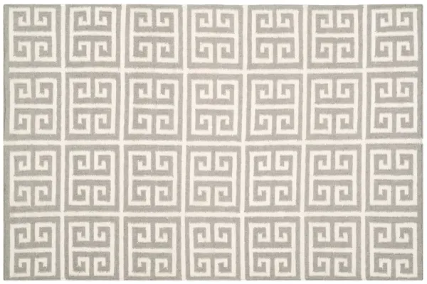 Masai Dhurrie - Gray/Ivory