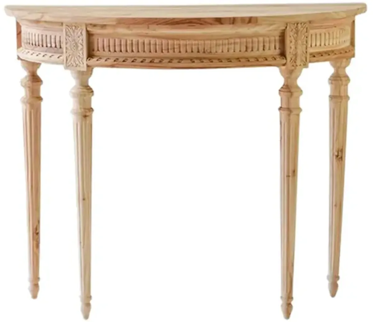 Camille Demilune Console, Natural