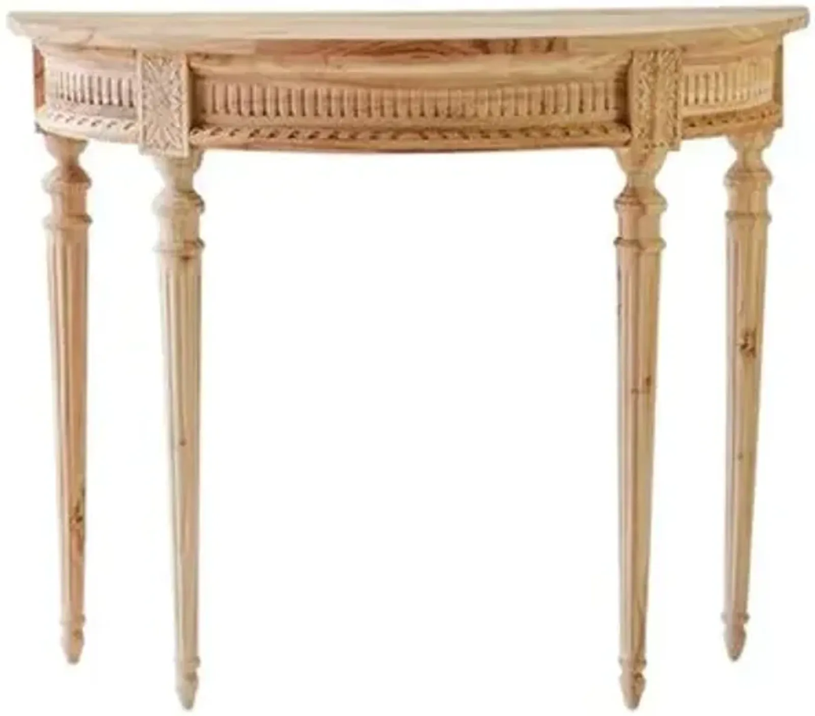 Camille Demilune Console - Natural - Ave Home - Beige