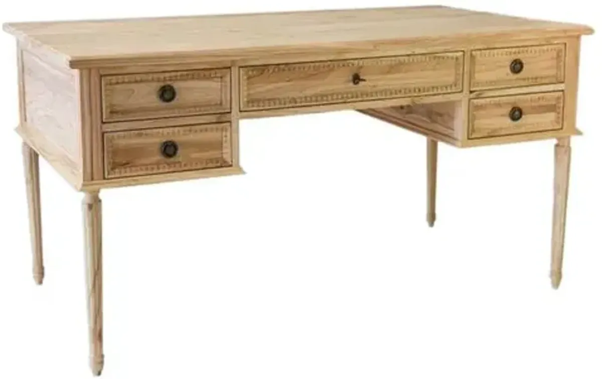 Colette Desk - Natural - Ave Home - Beige