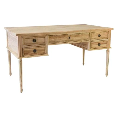 Colette Desk - Natural - Ave Home - Beige