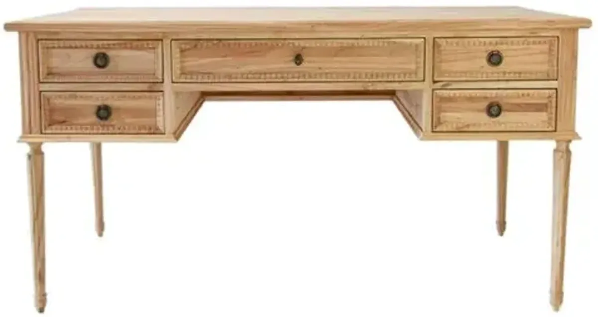 Colette Desk - Natural - Ave Home - Beige